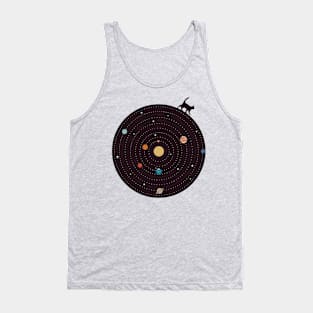 Cat walks the solar system Tank Top